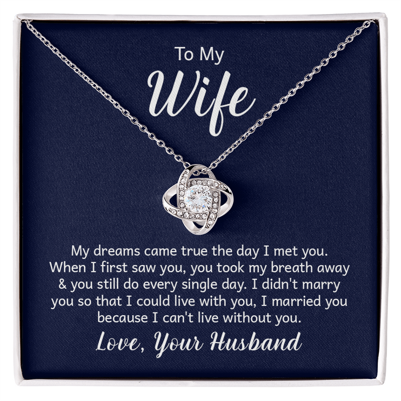 Love Knot Necklace - For Wife From Husband