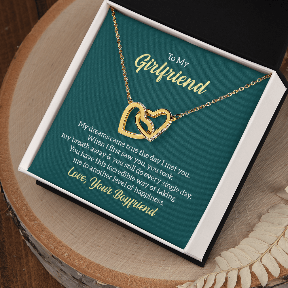 Interlocking Hearts Necklace - To My Girlfriend