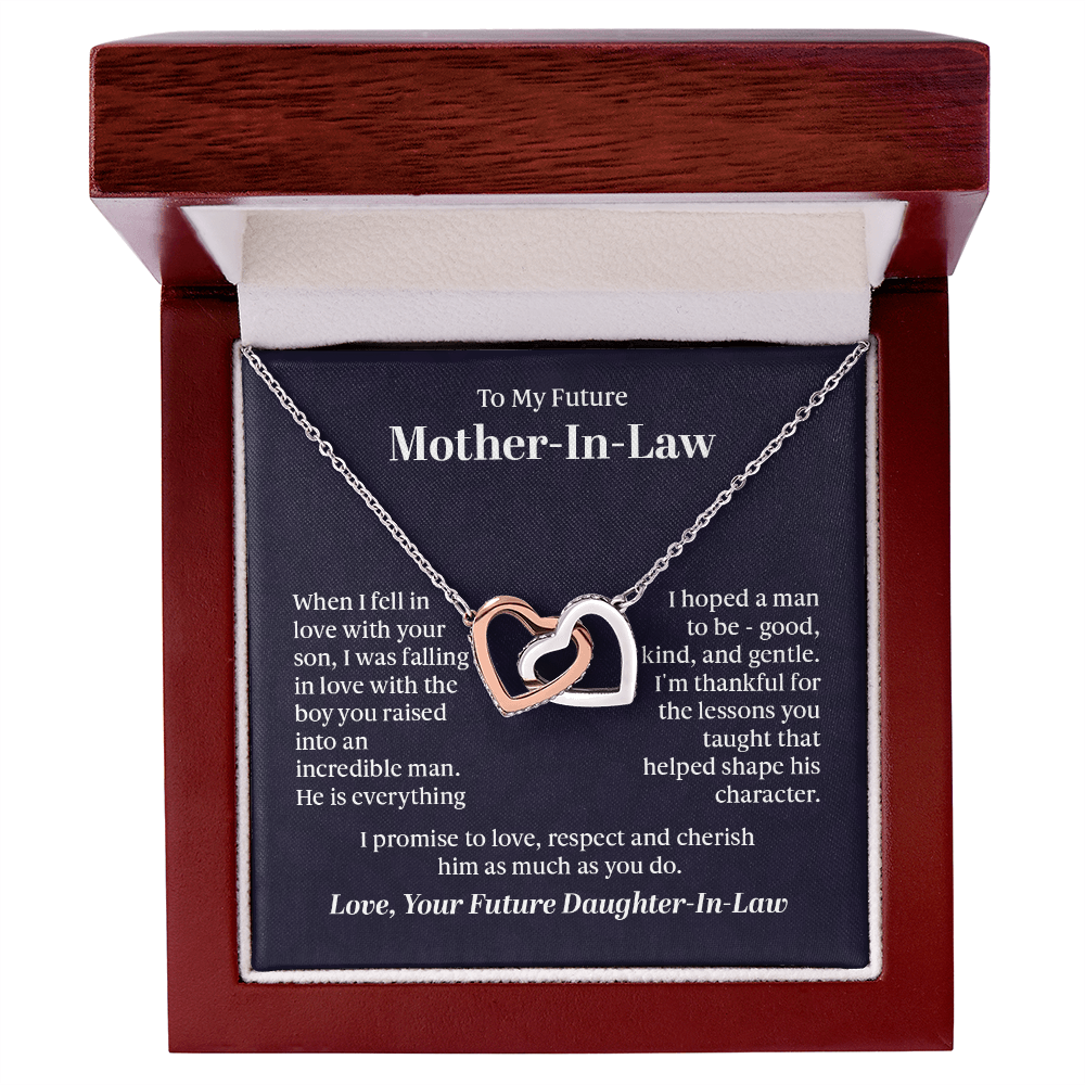 Interlocking Hearts Necklace - For Future Mother-in-Law