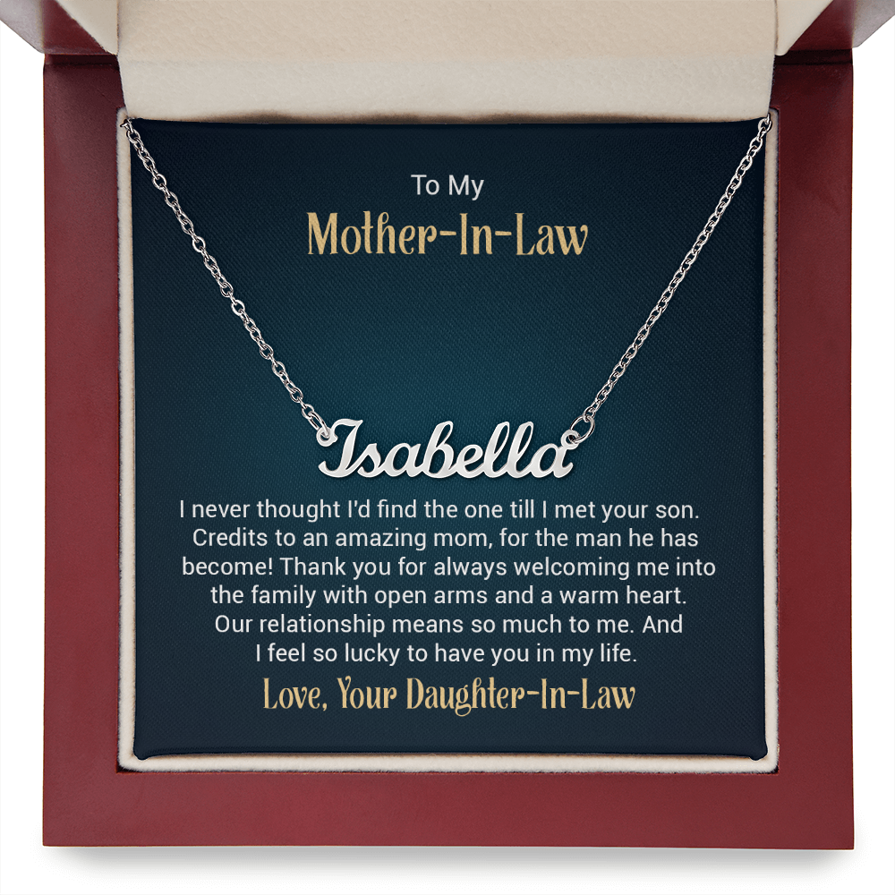 Custom Name Necklace - For Mother-in-Law